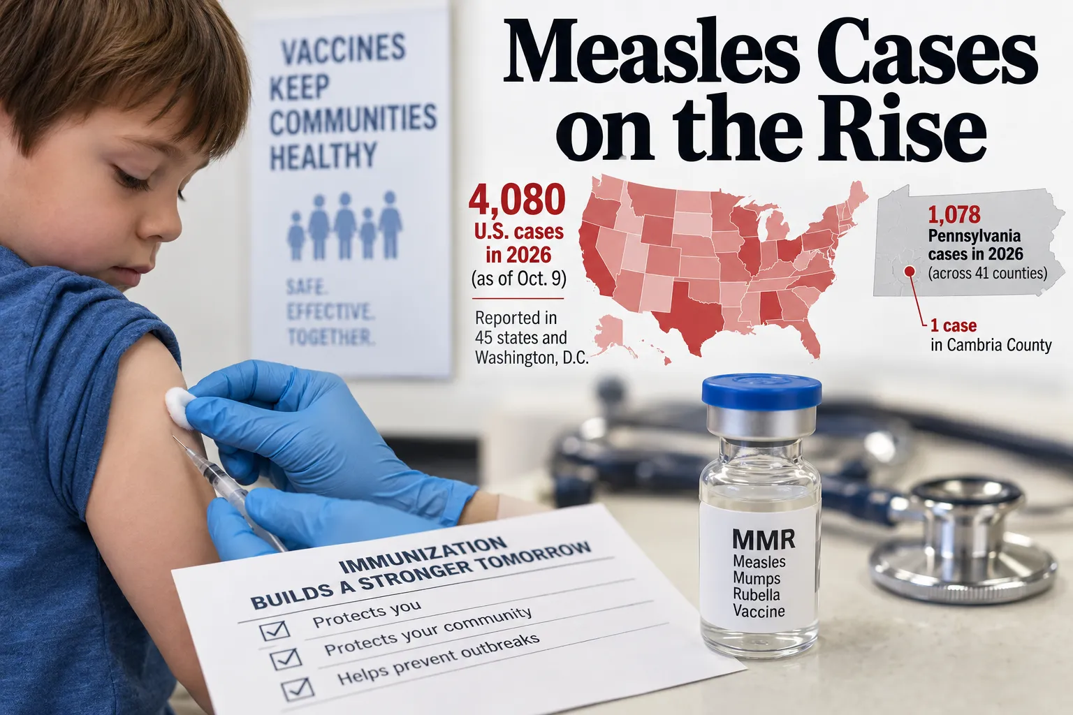 CDC data puts U.S. measles cases at 4,080 in 2026 as of Oct. 9